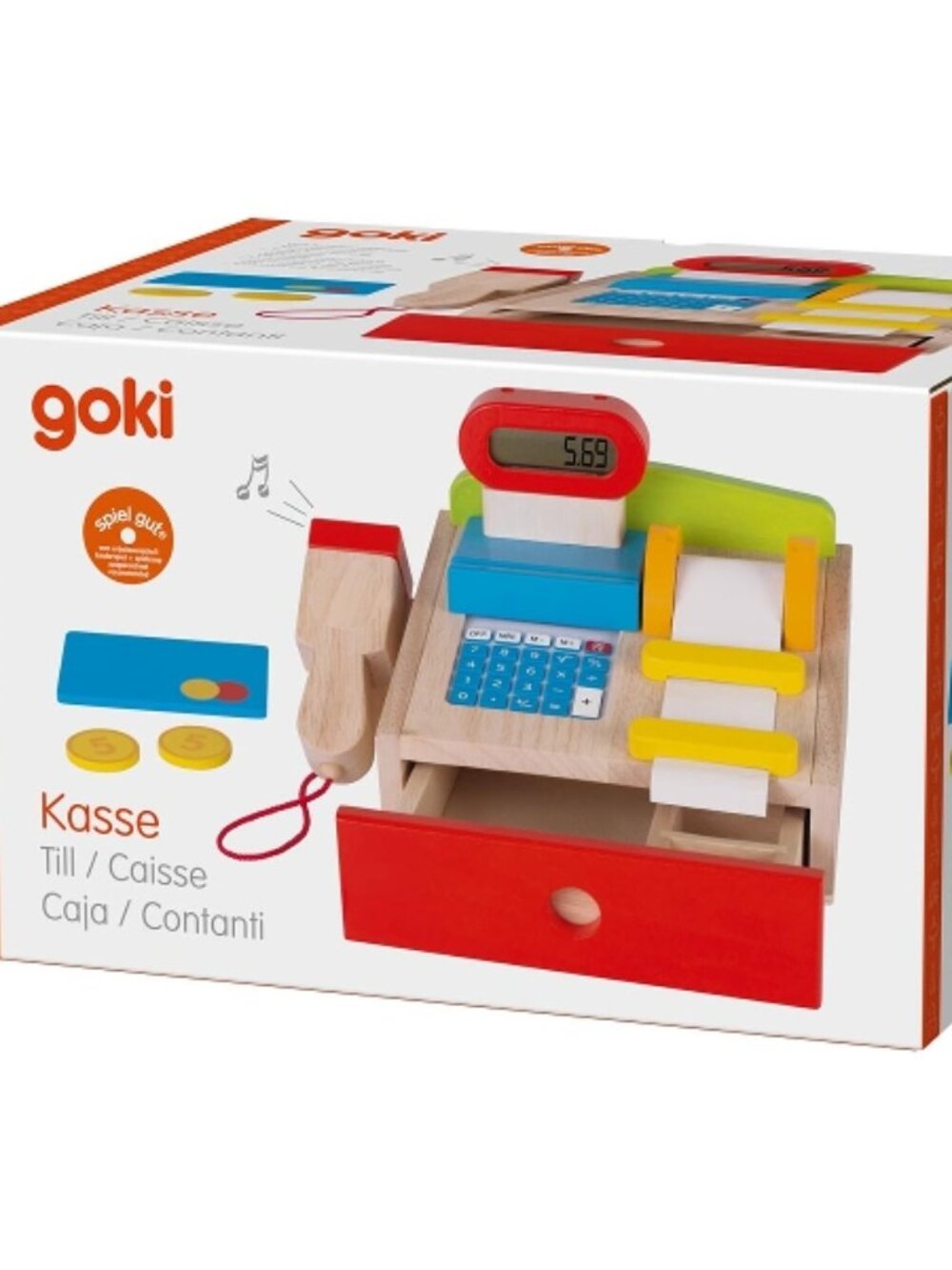 NWT Goki Wooden Toys Cash Register/Grocery Till